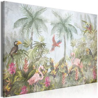 Canvas Moment in Paradise - Tropical Landscape of the Jungle and the Animals That Live in It