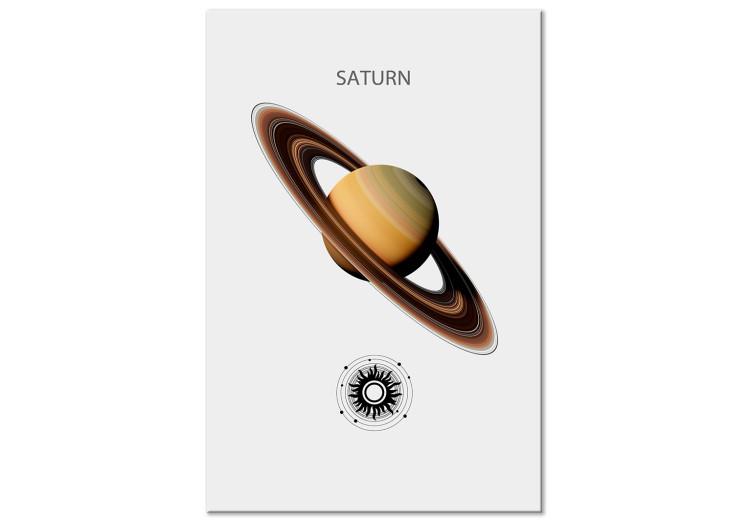 Canvas Print Dynamic Saturn - Cosmic Lord of the Rings with the Solar System