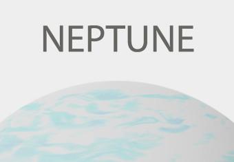 Poster Planet Neptune - Gas Giant with the Solar System II