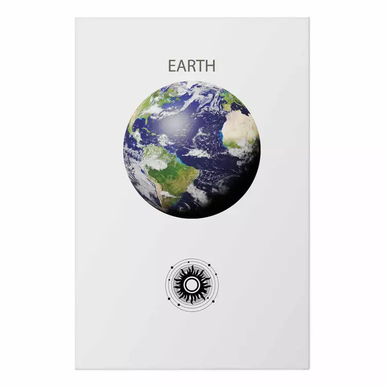 Poster Green Planet - Earth, Abstract Composition with the Solar System II