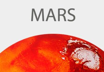 Poster Red Planet - Mars and Abstract Composition with Solar System II