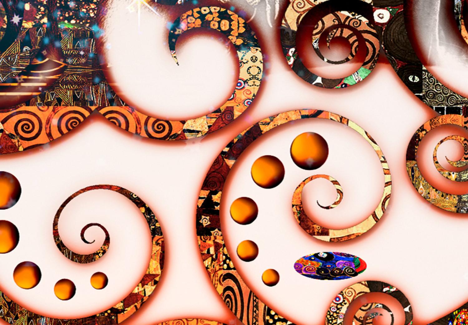 Canvas Tree in the Style of Gustav Klimt - Colorful Art Nouveau Abstraction According to the Master