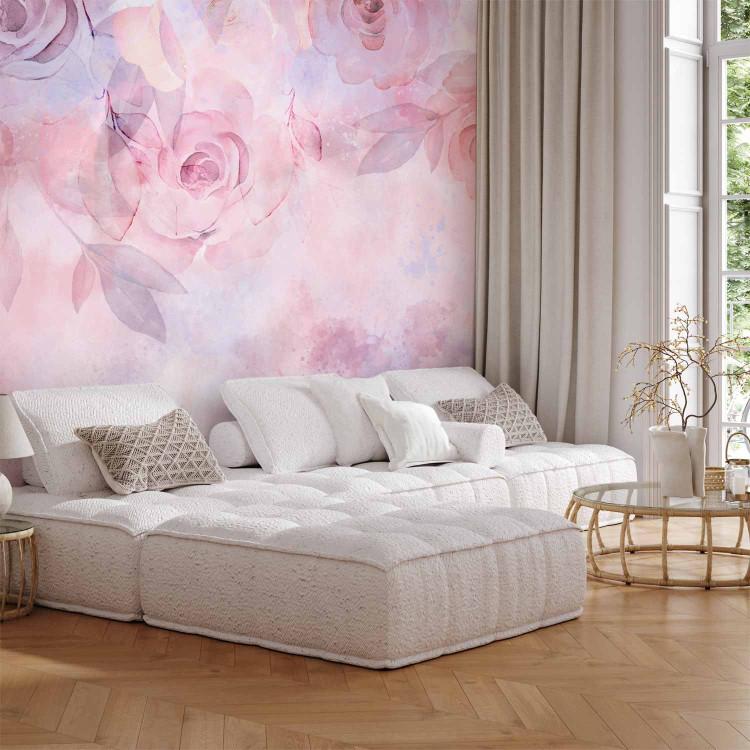 Moody Roses - Pink Abstract Flowers in a Romantic Style