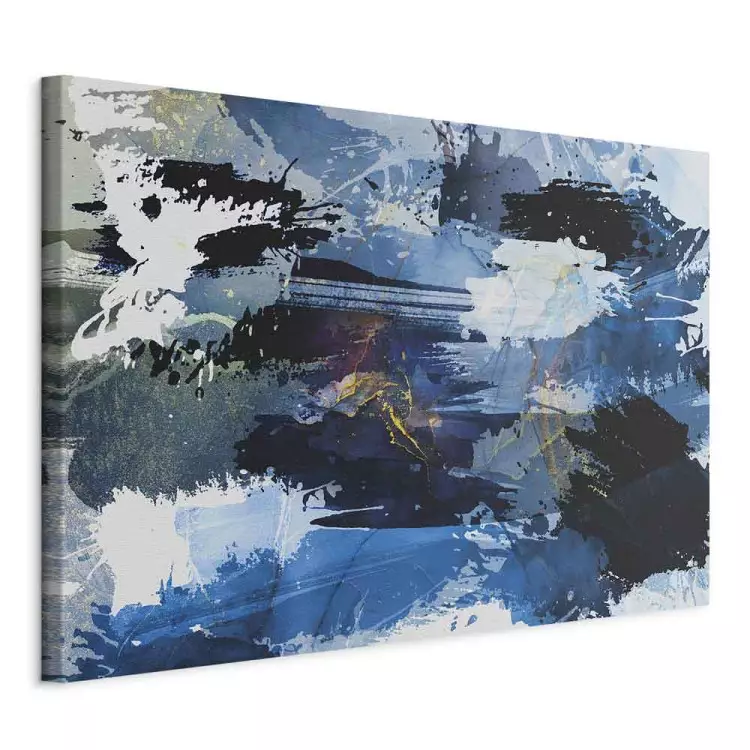 Artistic Painting - Blue Paint Stains Abstraction
