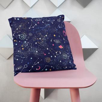 Decorative Microfiber Pillow Cosmic constellations - constellations, stars and planets in the sky cushions