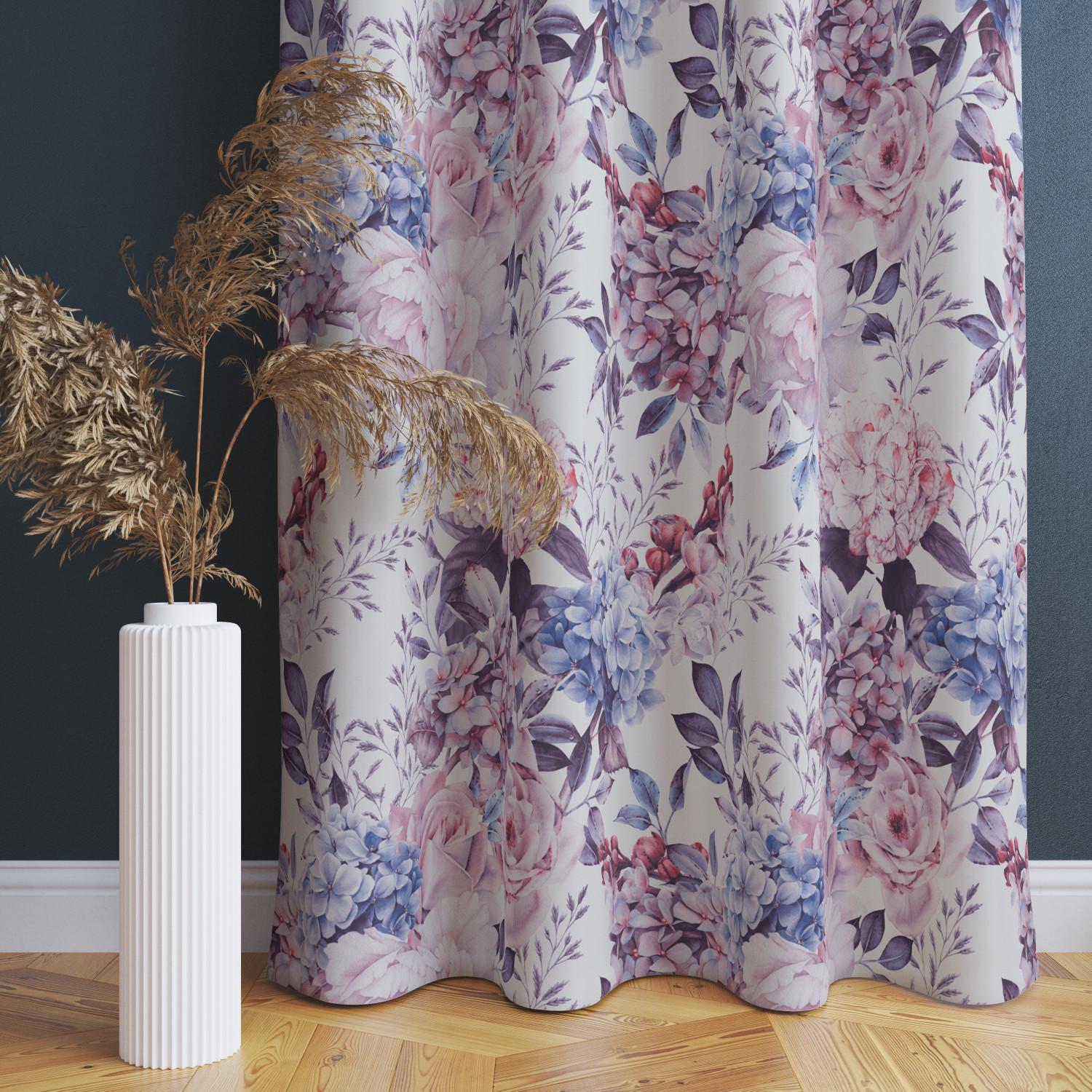 Decorative Curtain Spring arrangement - flowers in shades of pink and blue