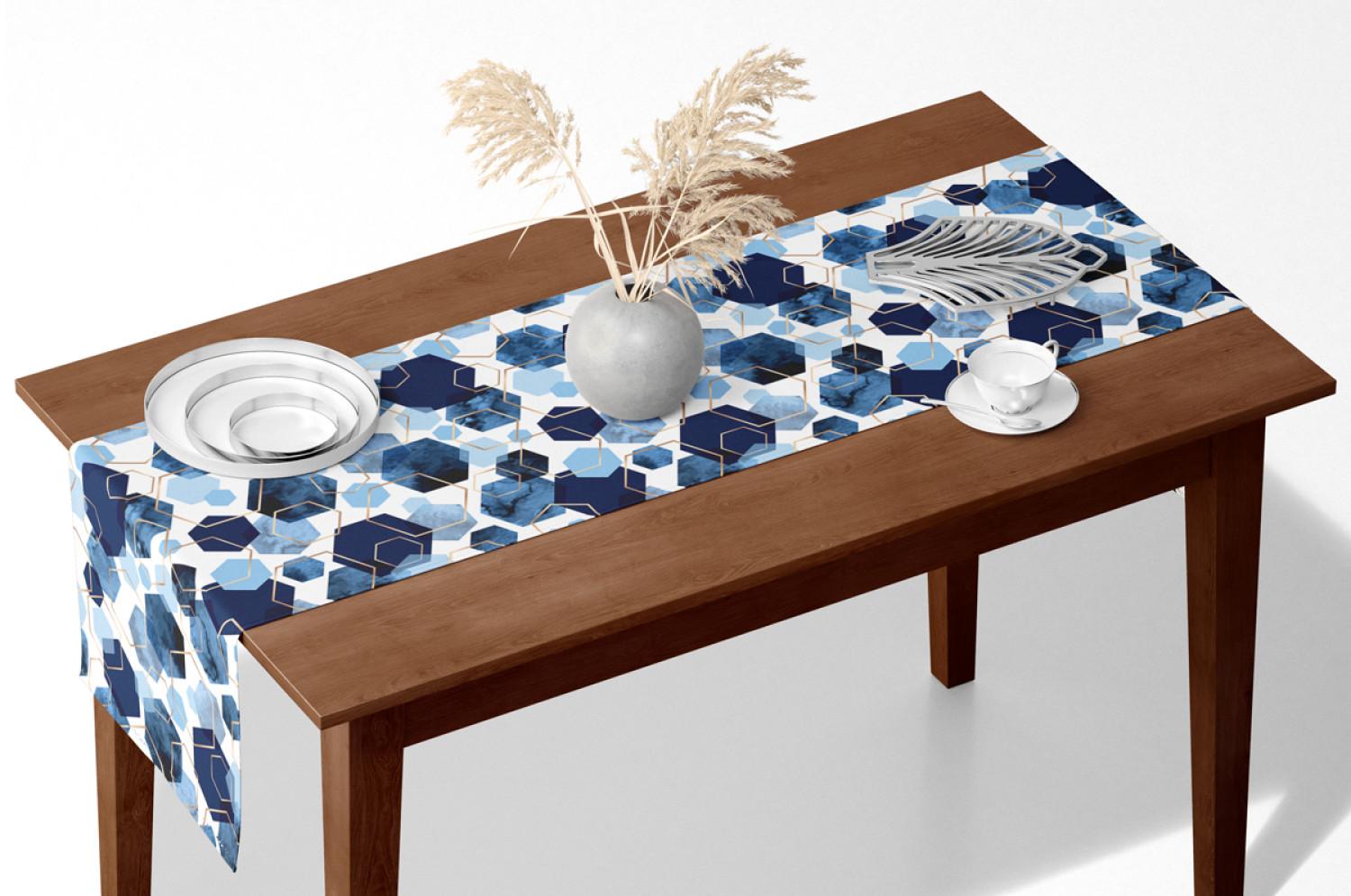 Table Runner Elegant hexagons - geometric motifs shown on a white background