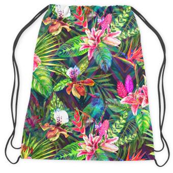 Backpack Psychedelic flowers - floral motif in intensive colours