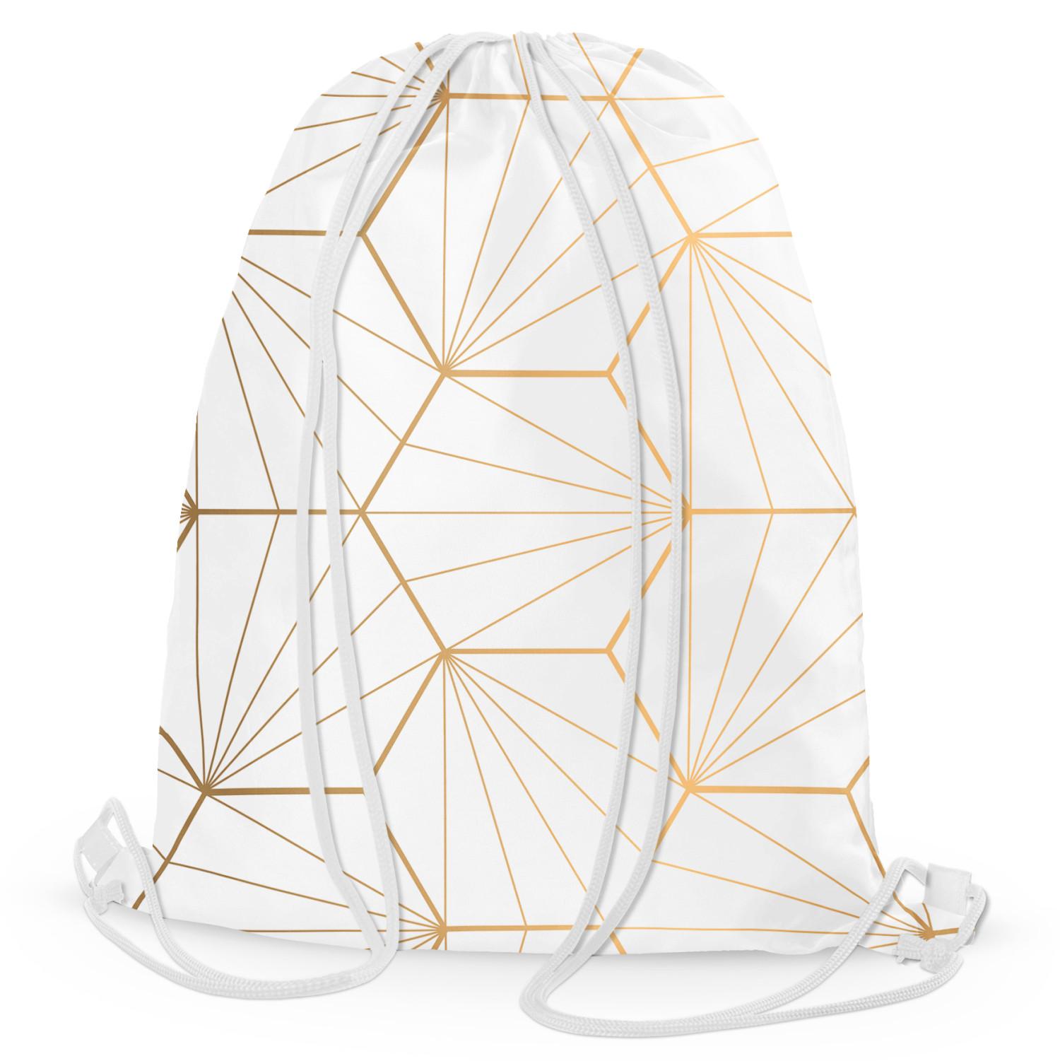 Backpack Gold hexagons - an abstract geometric glamour composition