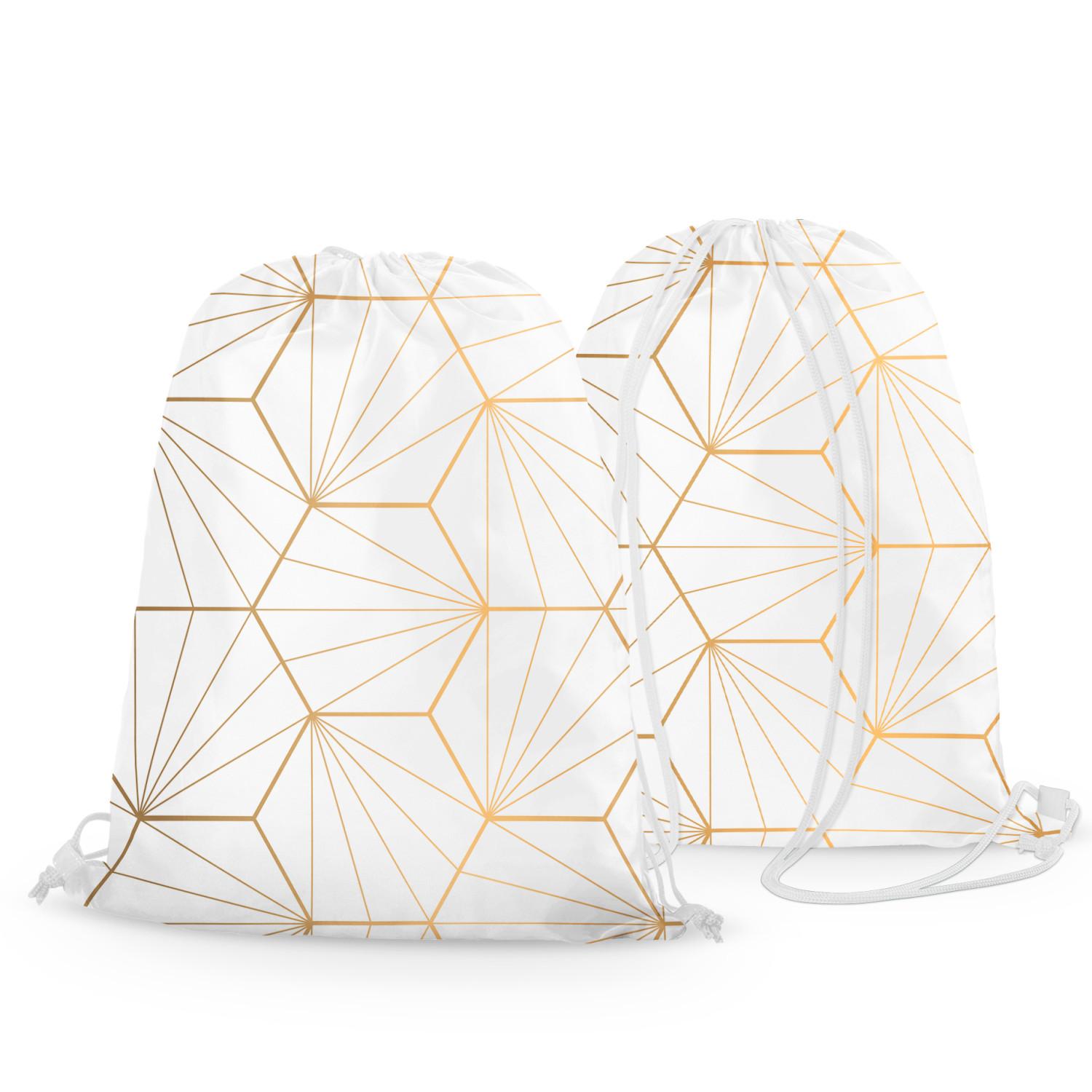 Backpack Gold hexagons - an abstract geometric glamour composition