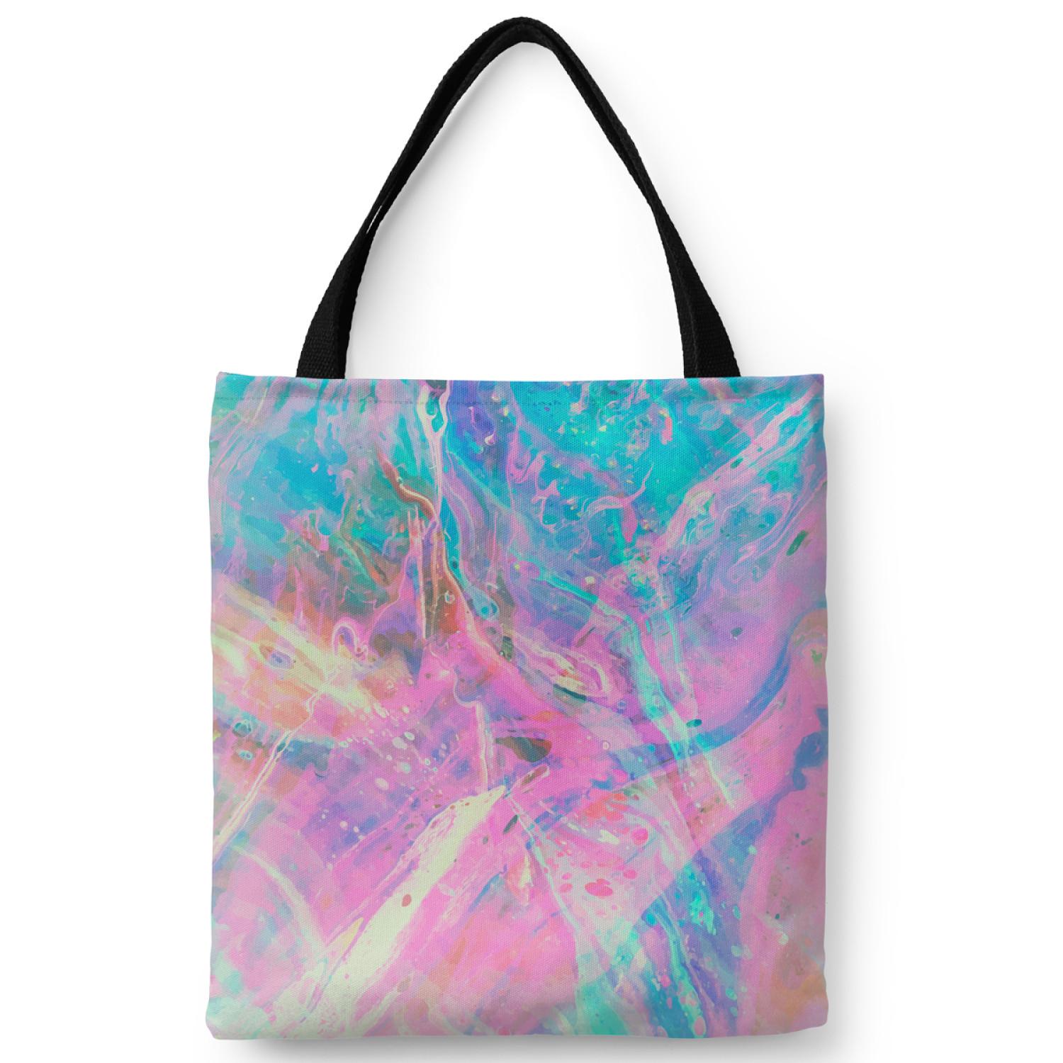 Shopping Bag Liquid cosmos - an abstract graphics in holographic style