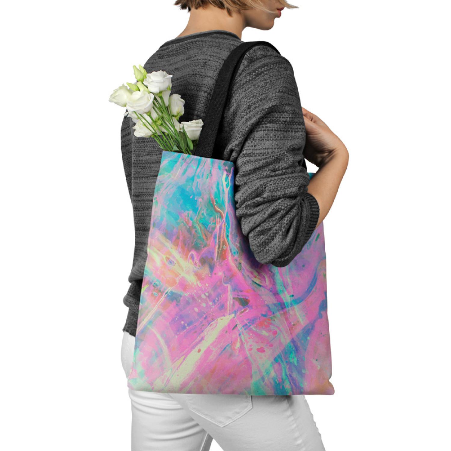 Shopping Bag Liquid cosmos - an abstract graphics in holographic style