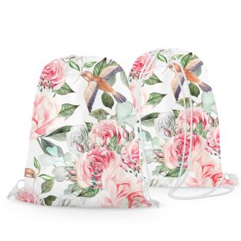 Backpack Pastel garden - rose flower composition in Provencal style