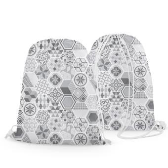 Backpack Ingenious geometry - cubes, polygons and floral motifs