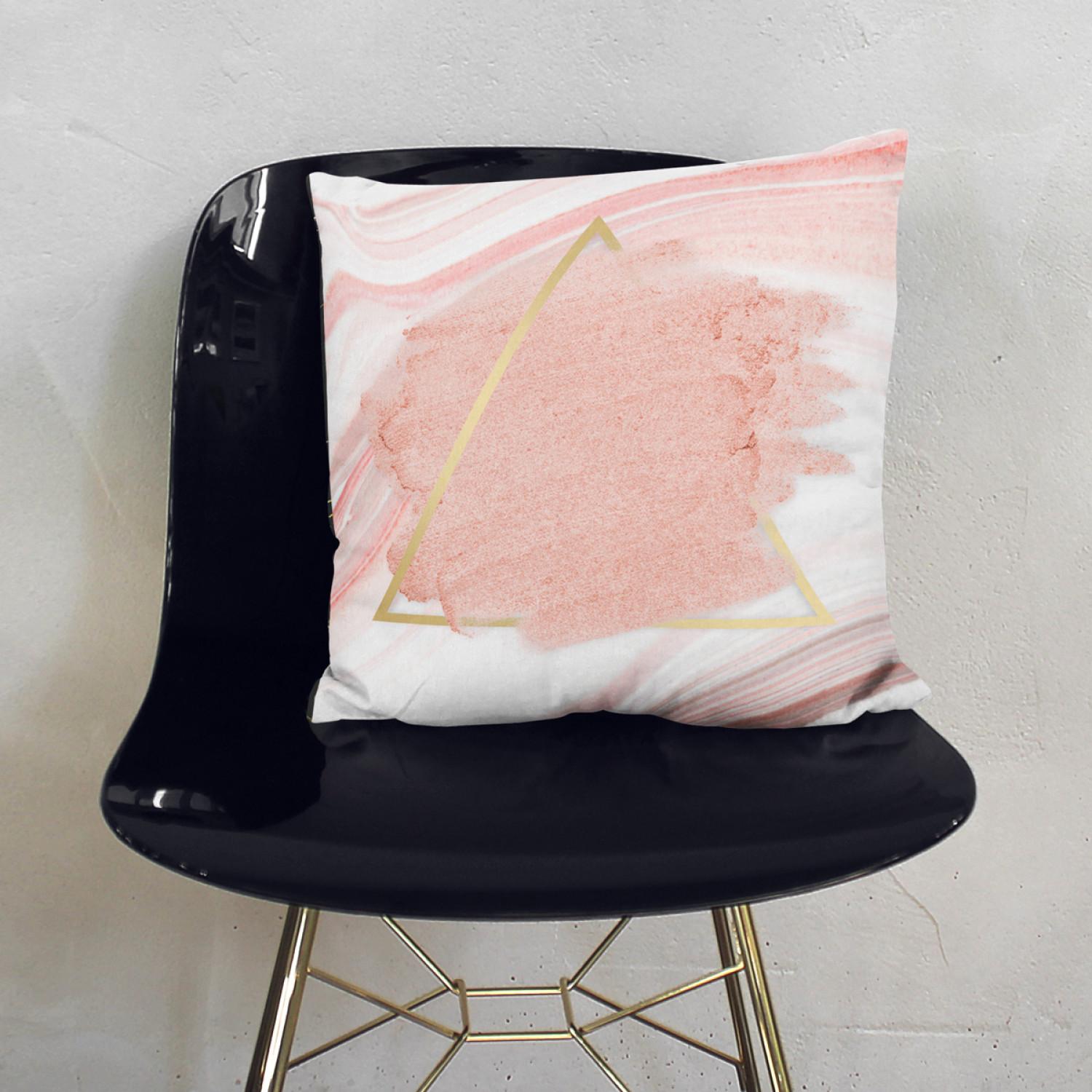 Decorative Microfiber Pillow Pearl planet - an abstract composition on a background of pink streaks cushions