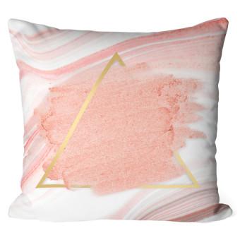 Decorative Microfiber Pillow Pearl planet - an abstract composition on a background of pink streaks cushions