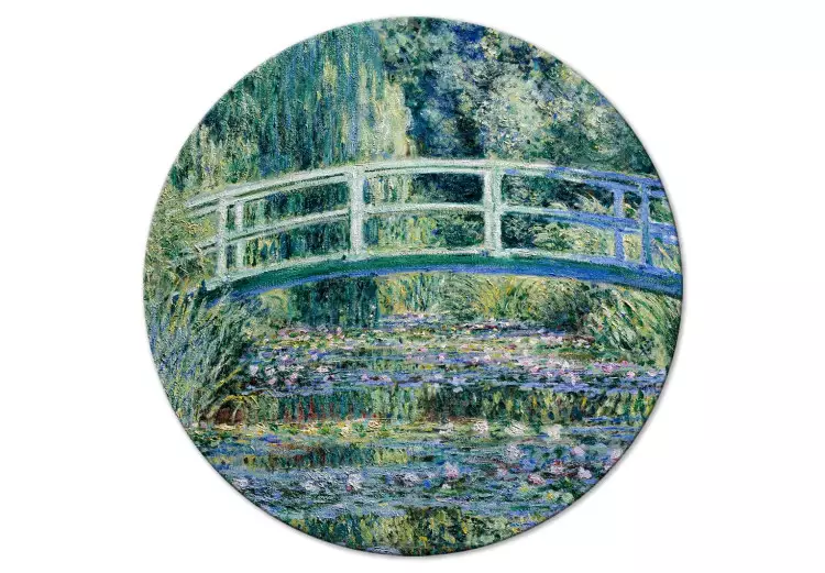 Japanese Bridge at Giverny Claude Monet - Spring Landscape of a Forest With a River
