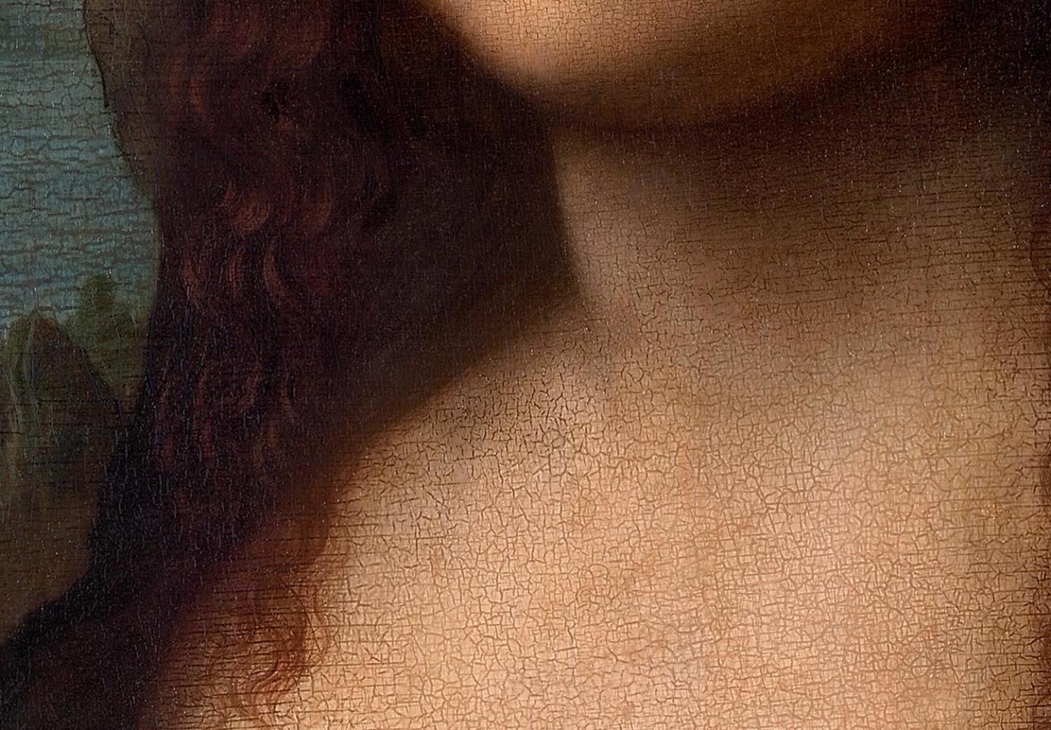 Round Canvas Leonardo Da Vinci - Gioconda - Painted Portrait of the Mona Lisa