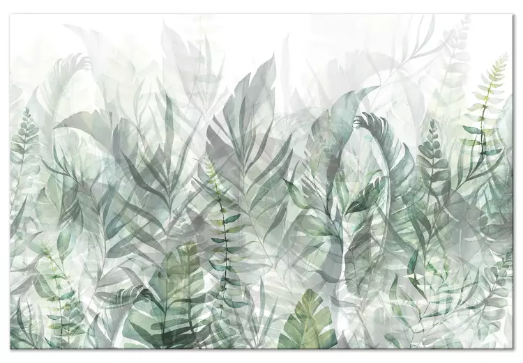Wild Meadow (1-piece) - delicately outlined leaves on a light background