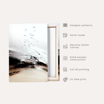 Canvas Life is a Game (4-piece) - modern composition with blue captions