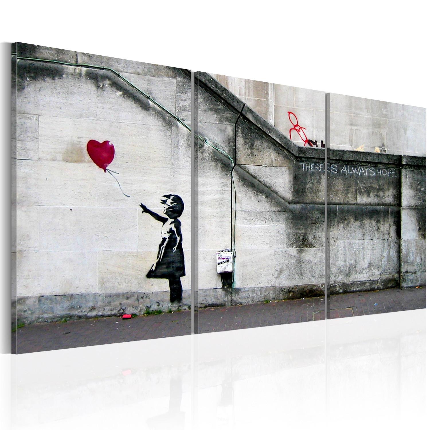 Canvas There is Always Hope (1-piece) - Banksy-inspired graffiti