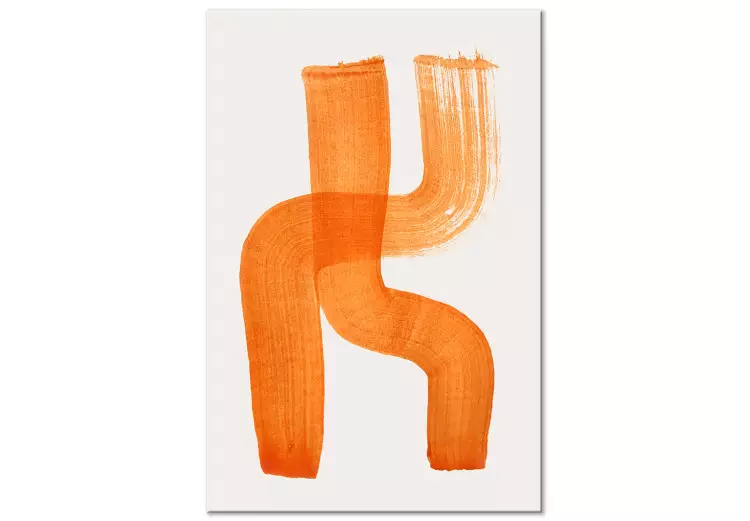 Abstract Composition (1-piece) - duet of orange shapes