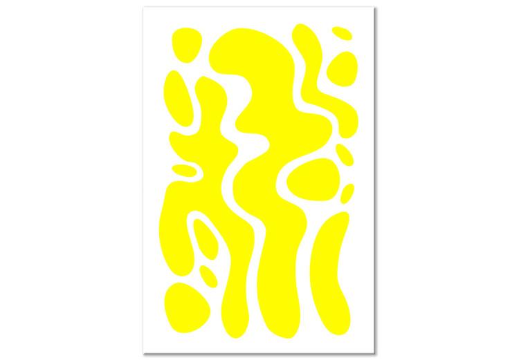 Geometric Abstraction (1-piece) - yellow fluid shapes and forms