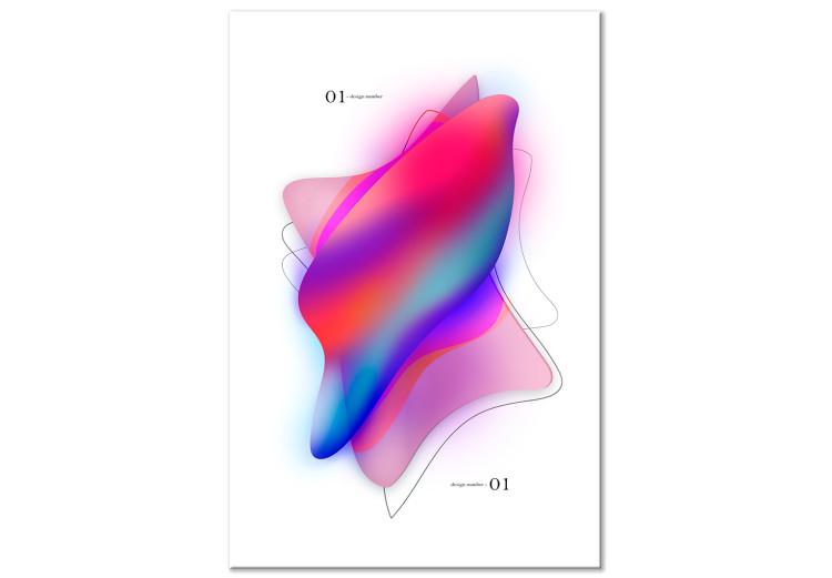 Colorful Abstraction (1-piece) - convex shapes in shades of pink