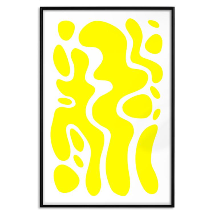 Poster Geometric Abstraction - Light Yellow Spherical Shapes and Forms