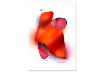 Canvas Neon Abstraction (1-piece) - shapes in shades of red