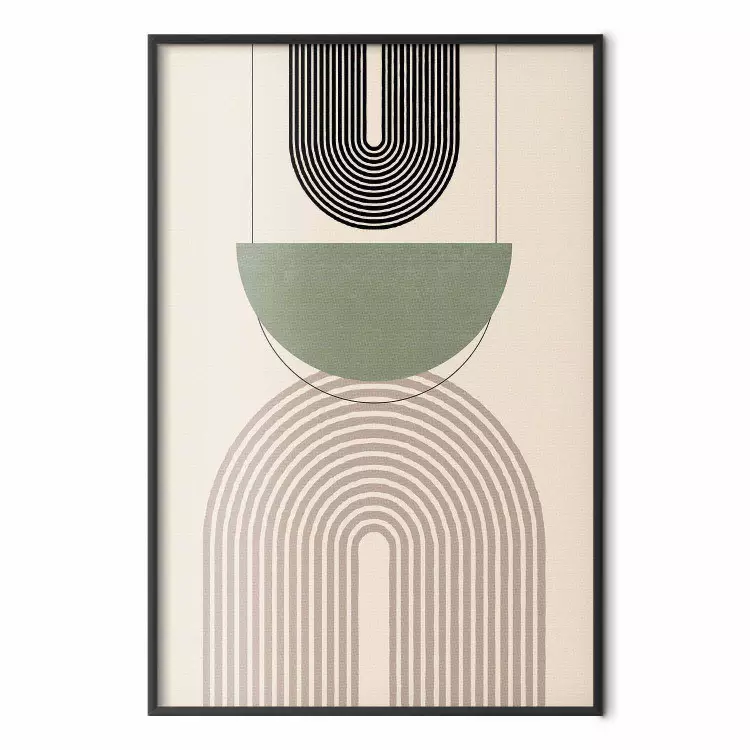 Abstraction - Geometric Forms - Black, Brown and Green
