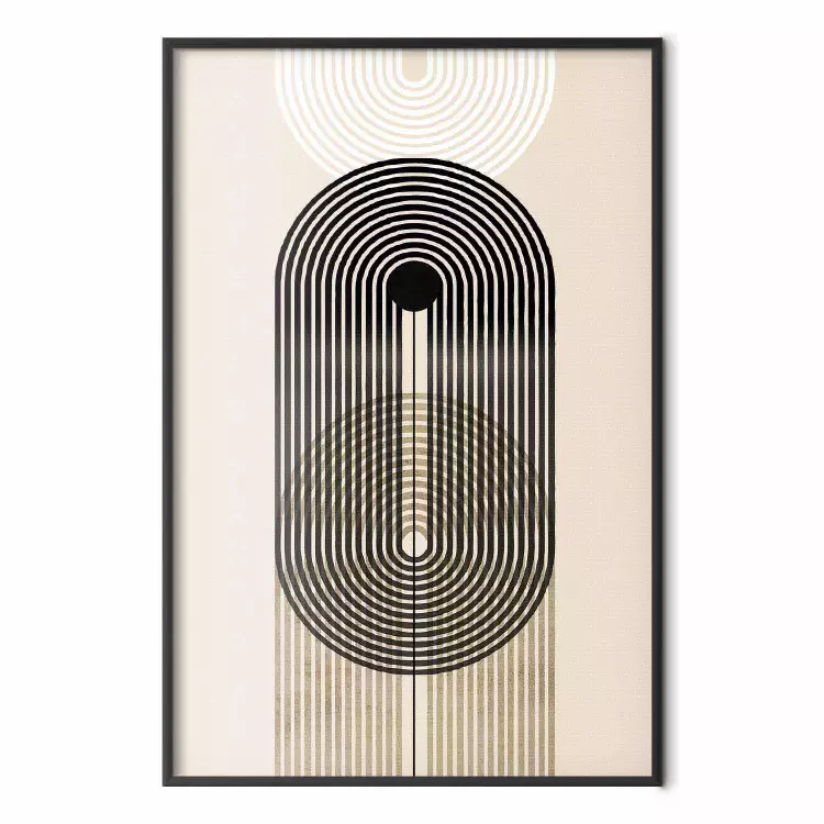 Abstraction - Geometric Shapes - Black, White and Brown
