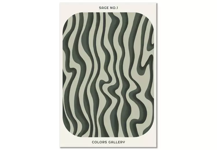 Green Stripes - Wavy Irregular Shapes With a Signature