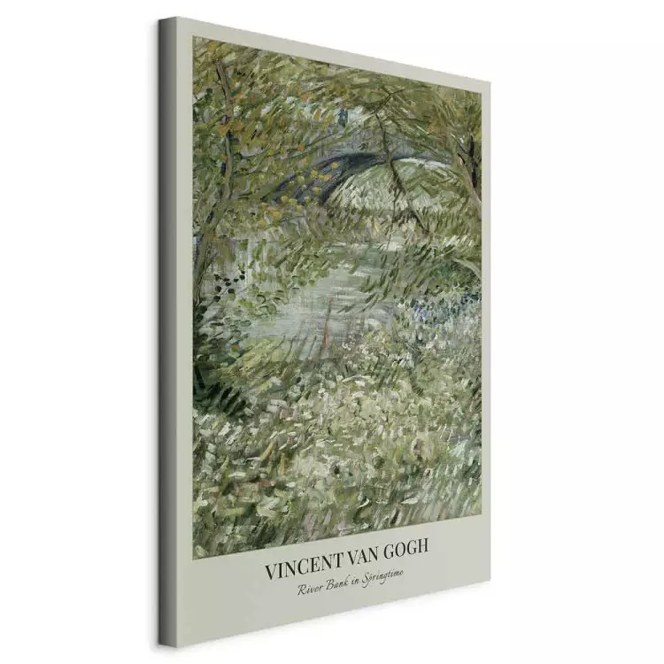 The Riverside in Spring - Van Gogh’s Reproduction in Shades of Green