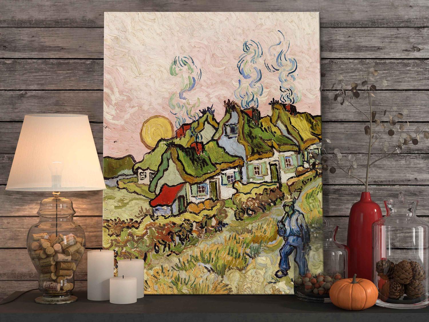 Canvas Country Houses at Sunset
