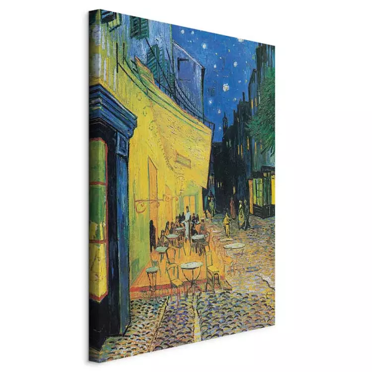 Terrace of the café on the Place du Forum in Arles in the evening