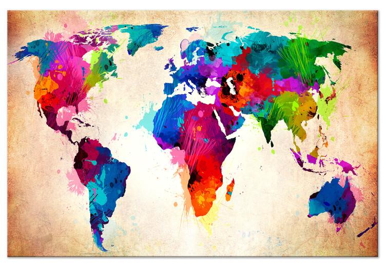 Large Canvas Print Rainbow Continents [Large Format]