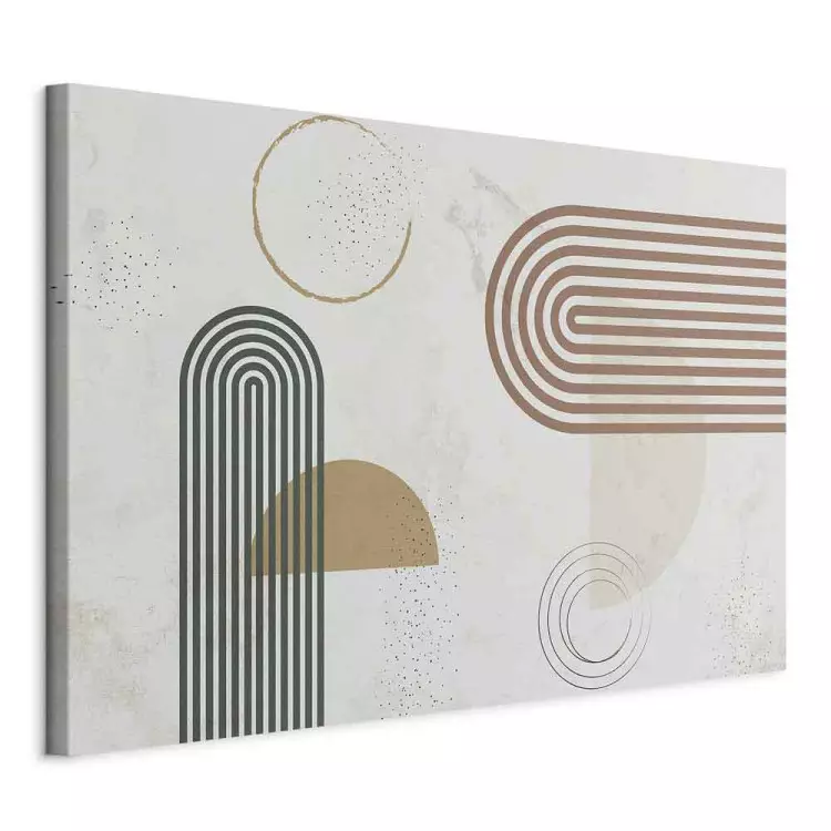 Harmonious Shapes - Abstract With Figures in Muted Colors
