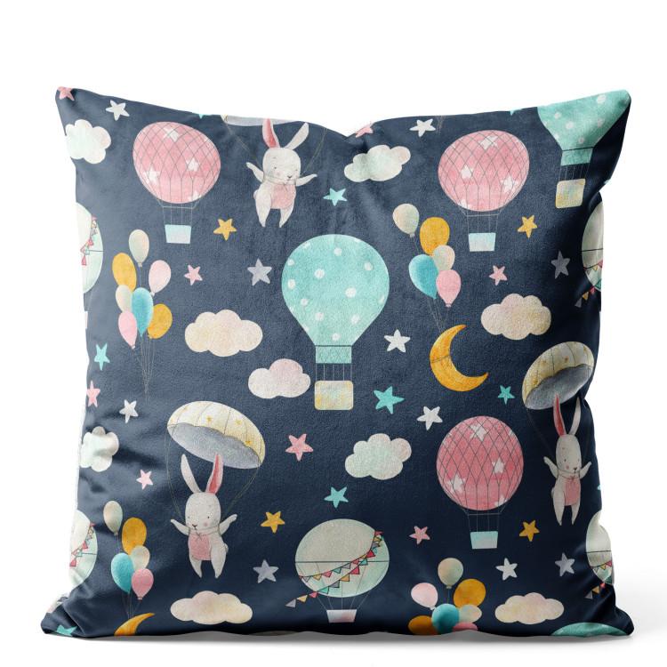 Velor Pillow Bunnies in the Clouds - Animals in the Night Sky Among the Stars