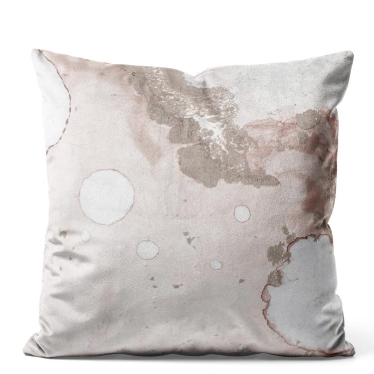 Velor Pillow Marble Structure - White Forms on a Delicate Abstract Background