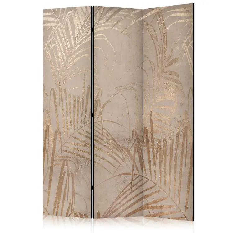 Coast of Palm Trees - Artistic Beige Composition With Leaves
