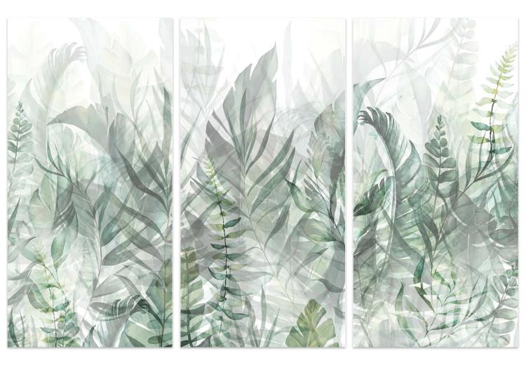 Canvas Print A Fertile Meadow - Lush Vegetation Intermingling on a White Background