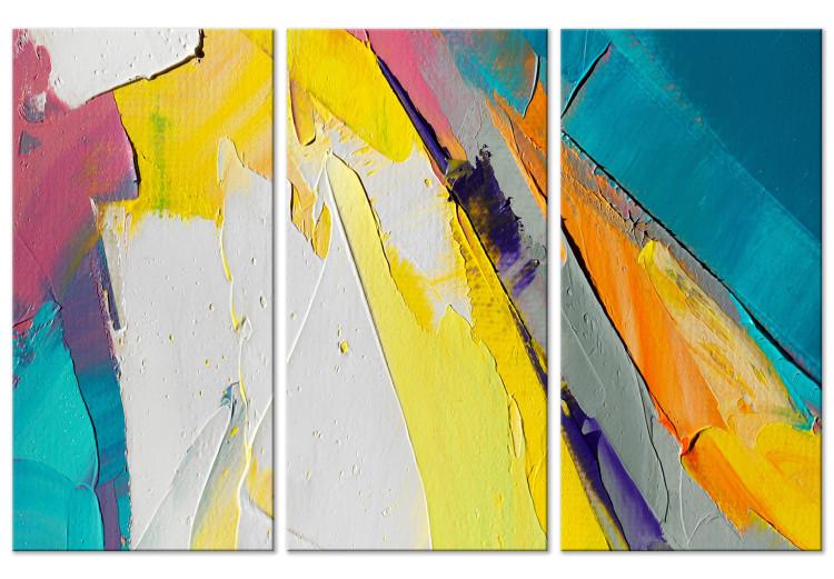 Canvas Print Abstract Colors - A Composition of Paints Applied With a Spatula