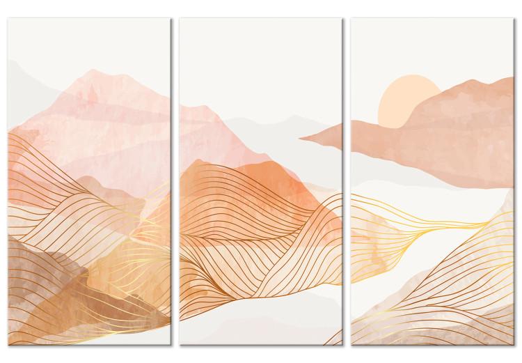 Abstract Mountains - Delicate Landscape in Honey Colors