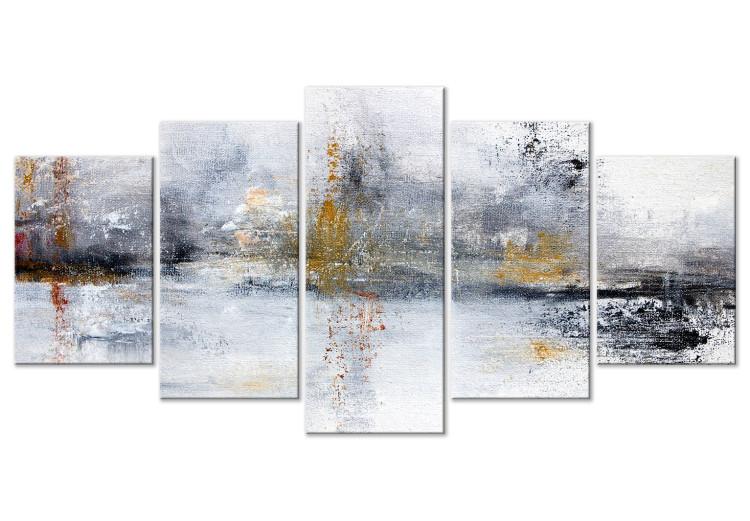 Canvas Print Abstract Landscape - A Painterly Composition With a Distinct Texture