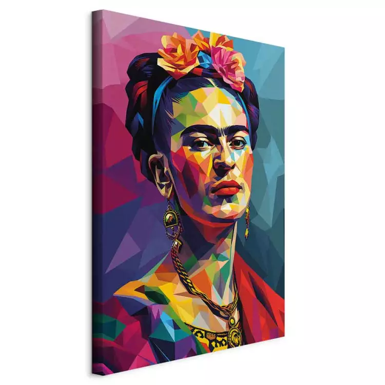 Frida Kahlo - geometrical portrait of the painter in Picasso style