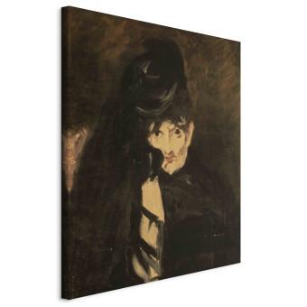 Canvas Berthe Morisot en chapeau de deuil à long voile