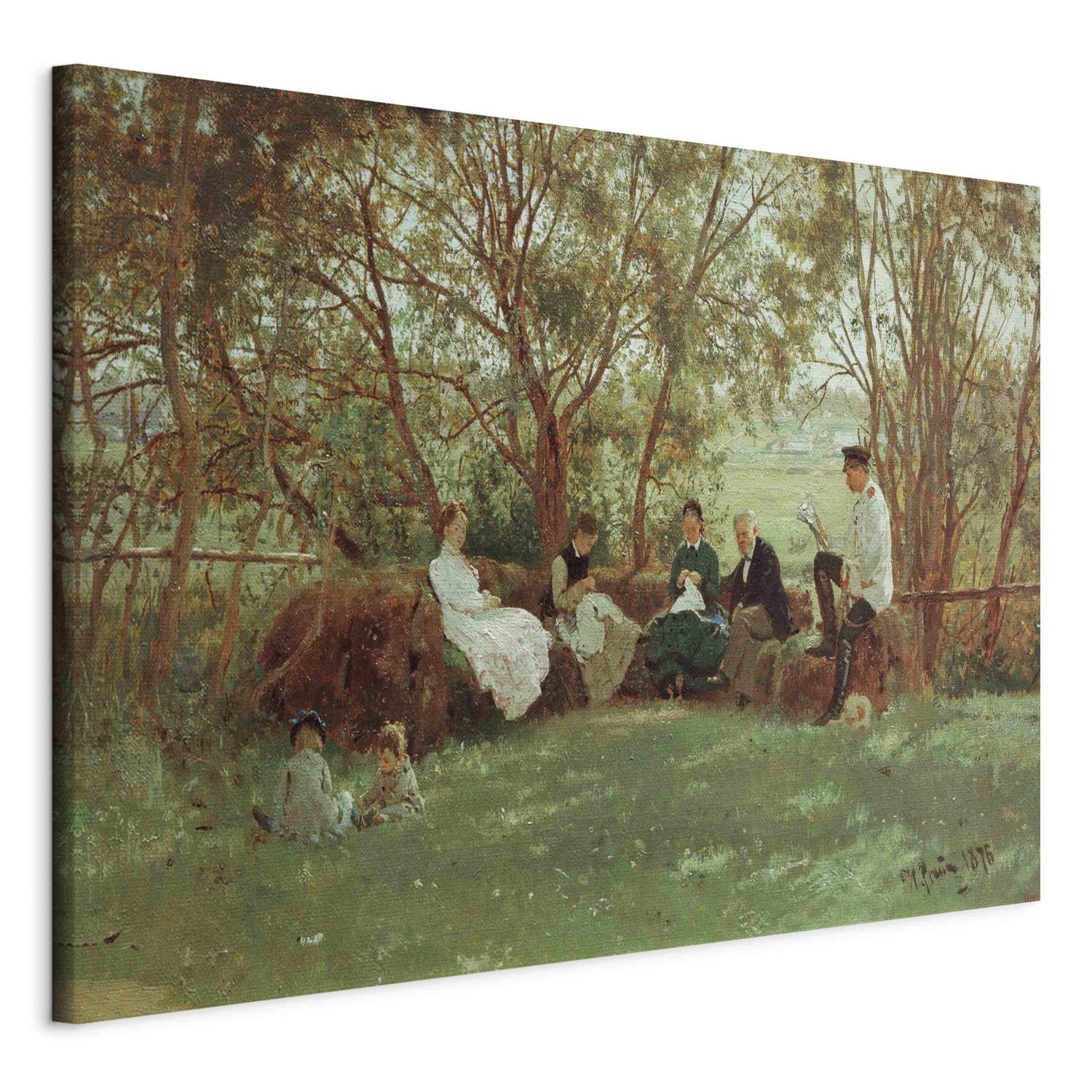 Canvas On the grassy bank