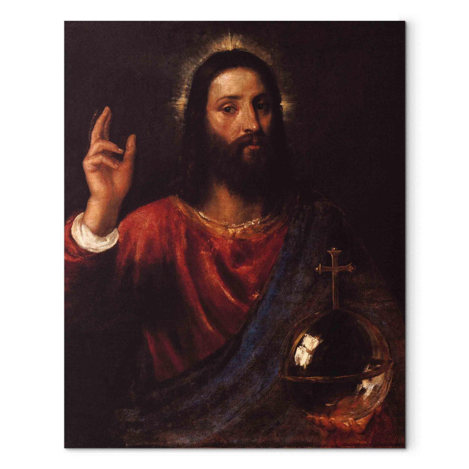 Canvas Christ giving a blessing