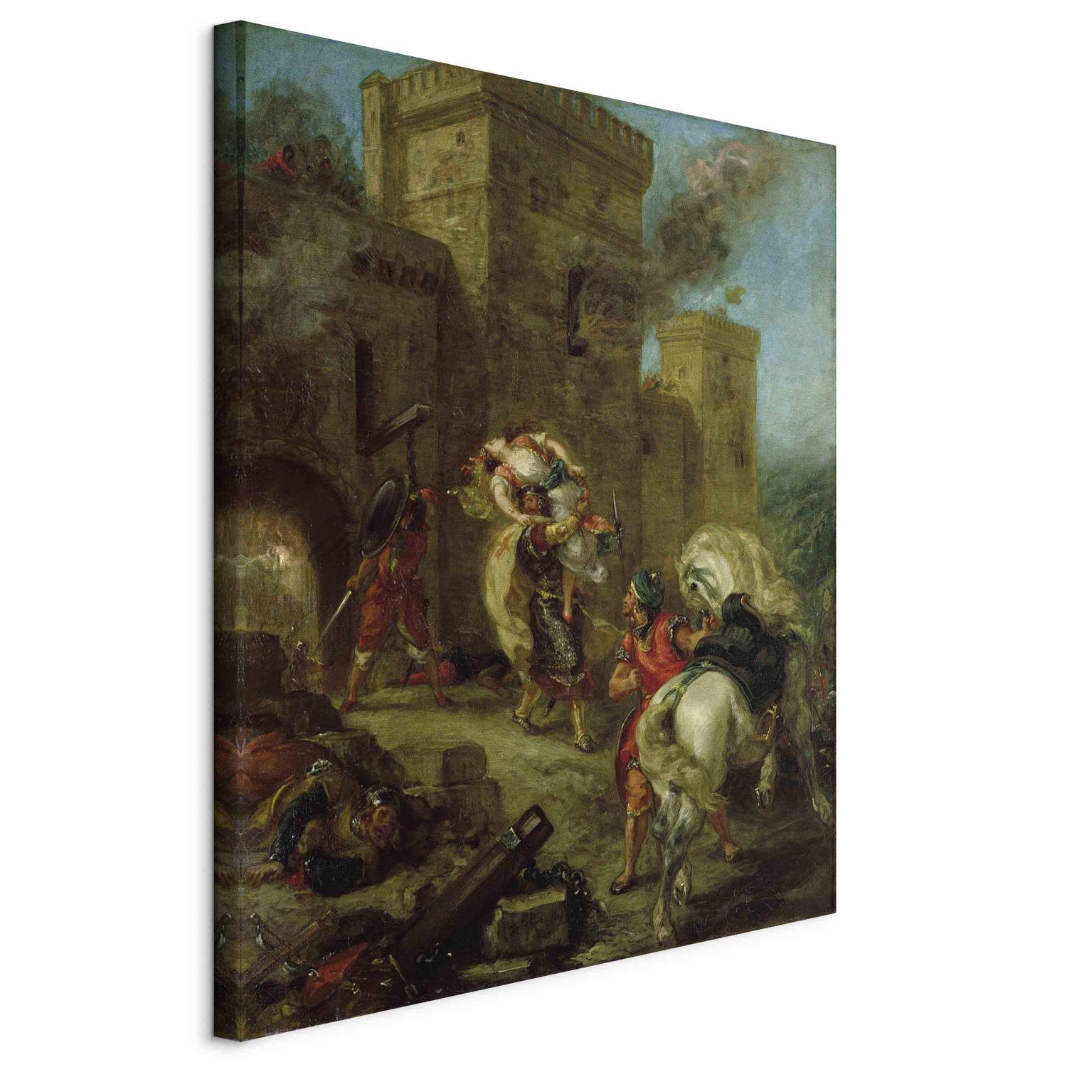 Canvas Rebecca Kidnapped by the Templar, Sir Brian de Bois-Guilbert